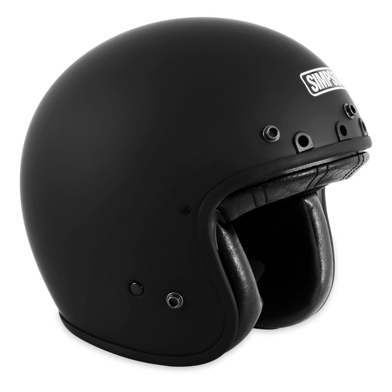 Simpson Chopper Flat Black Helmet - Speed Addicts